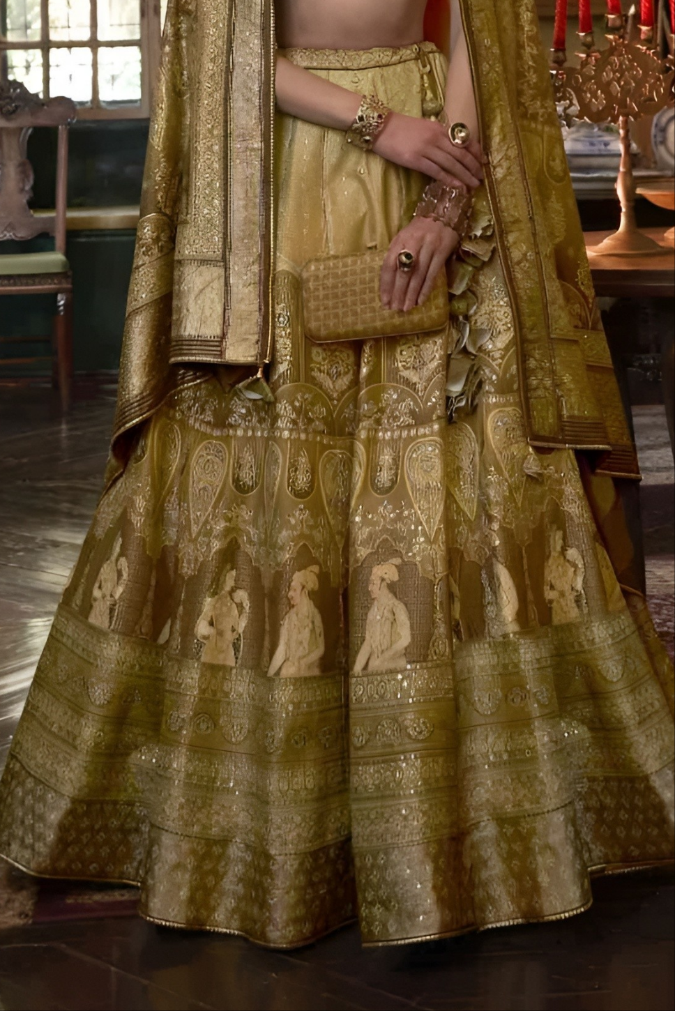 EKKTARA Stitched Designer Olive Green Colour Lehenga Choli Collection