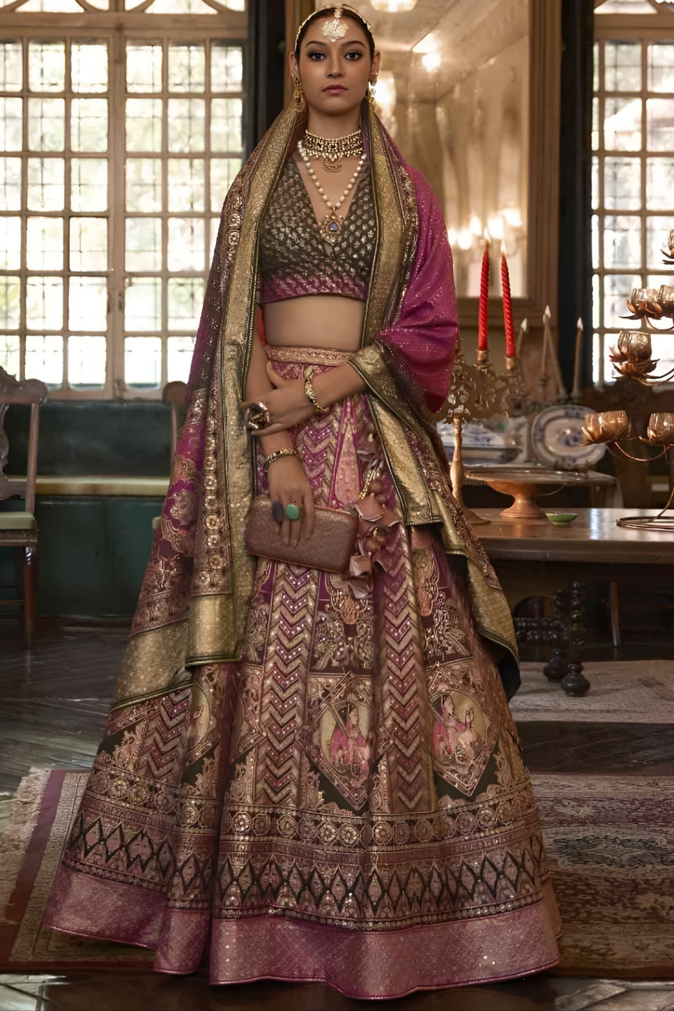 EKKTARA Stitched Designer Olive Green Colour Lehenga Choli Collection