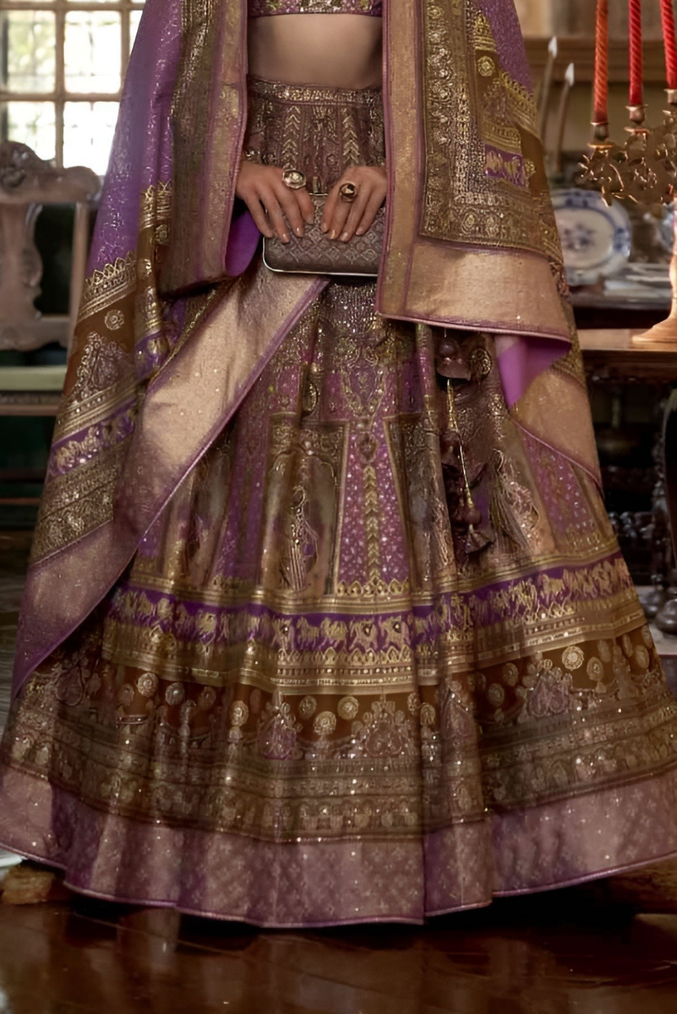 EKKTARA Stitched Designer Iris Purple Colour Lehenga Choli Collection