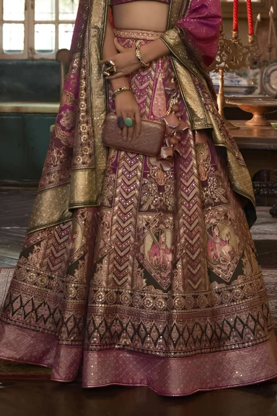 EKKTARA Stitched Designer Olive Green Colour Lehenga Choli Collection