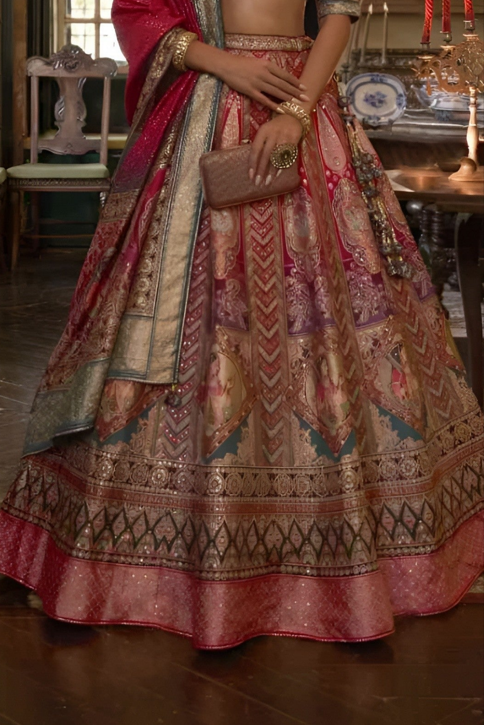 EKKTARA Stitched Designer Red Colour Lehenga Choli Collection
