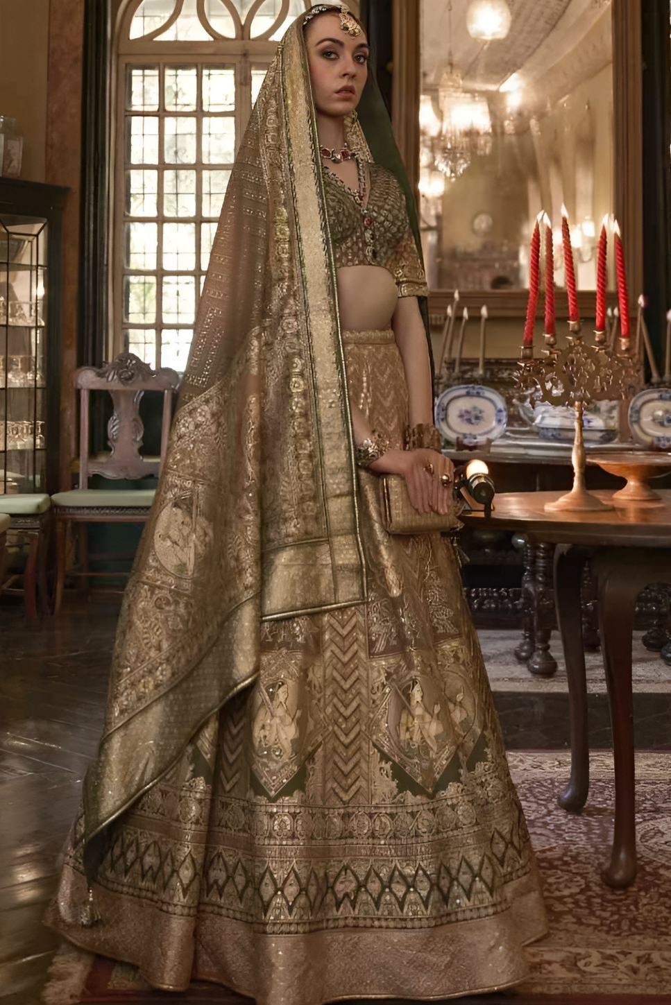 EKKTARA Stitched Designer Sage Golden Colour Lehenga Choli Collection