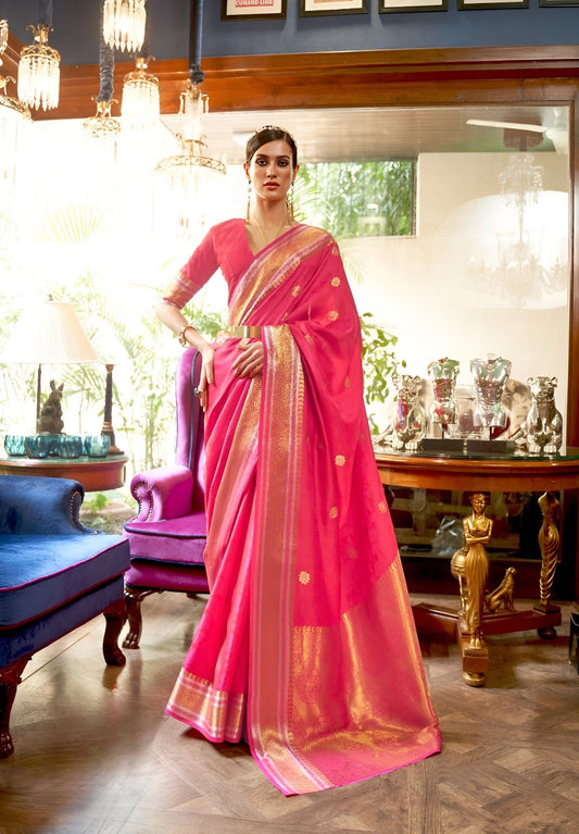 EKKTARA Saree For Women Handloom Silk Weaving Saree