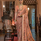 EKKTARA Saree For Women Peach Colour Patola Weaving Saree With Unstitched Blouse