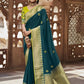 EKKTARA Saree For Women Pine Green Colour Designer Paithani Saree With Unstitched Designer Blouse