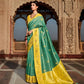 EKKTARA Saree For Women Mint Green Colour Designer Paithani Saree With Unstitched Designer Blouse