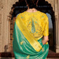 EKKTARA Saree For Women Mint Green Colour Designer Paithani Saree With Unstitched Designer Blouse