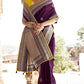 EKKTARA Saree For Women Purple Colour Designer Paithani Saree With Unstitched Designer Blouse