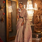 EKKTARA Saree For Women Beige Colour Silk Zari Weaving Saree With Unstitched Blouse