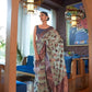 EKKTARA Saree For Women Ash Colour Shimmer Organza Zari Weaving Saree With Unstitched Blouse