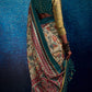 EKKTARA Saree For Women Beige Colour Tusser Silk Kalamkari Print Saree With Unstitched Blouse