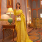 EKKTARA Saree For Women Yellow Colour Saree With Unstitched Blouse