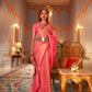 EKKTARA Saree For Women Pink Colour Saree With Unstitched Blouse