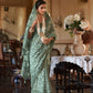 EKKTARA Saree For Women Light Green Colour Soft Linen Cotton Saree With Unstitched Blouse