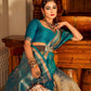 EKKTARA Saree For Women Golden Colour Banarasi Silk Saree With Unstitched Blouse