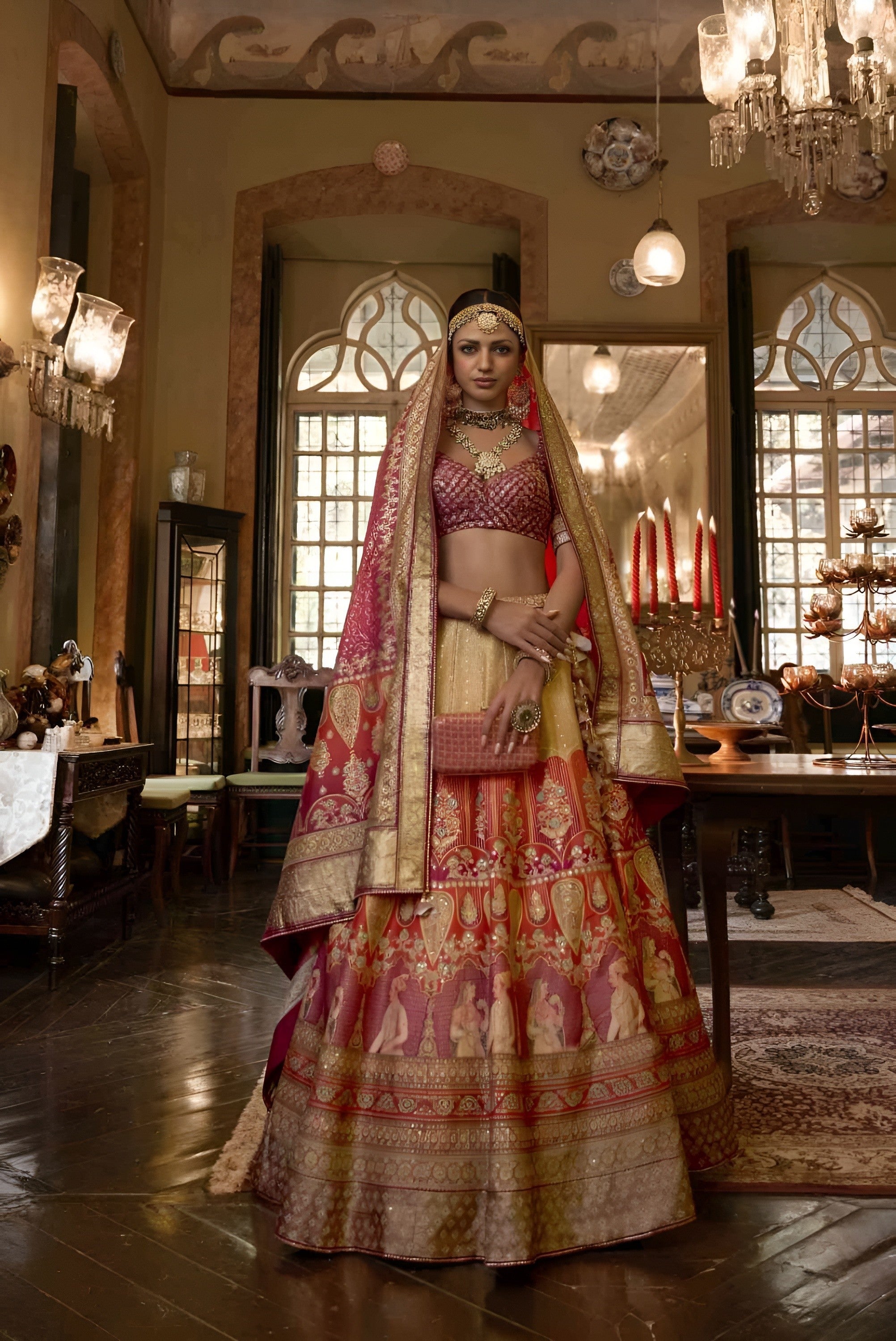 Orange designer lehenga choli - New India Fashion