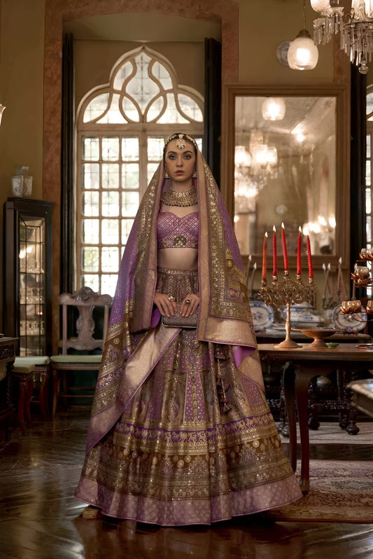 EKKTARA Stitched Designer Iris Purple Colour Lehenga Choli Collection