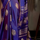 EKKTARA Saree For Women Blue Colour Pure Satin Handloom Weaving Saree With Unstitched Blouse