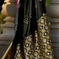 EKKTARA Saree For Women Black Colour Soft Silk Handloom Weaving Saree With Unstitched Blouse