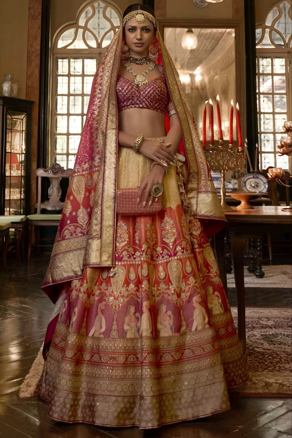 EKKTARA Stitched Designer Orange Colour Lehenga Choli Collection