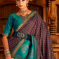 EKKTARA Saree For Women Maroon Colour Banarasi Silk Saree With Unstitched Blouse