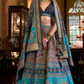 EKKTARA Stitched Designer Turquoise And Blue Shade Lehenga Choli Set