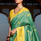 EKKTARA Saree For Women Mint Green Colour Designer Paithani Saree With Unstitched Designer Blouse