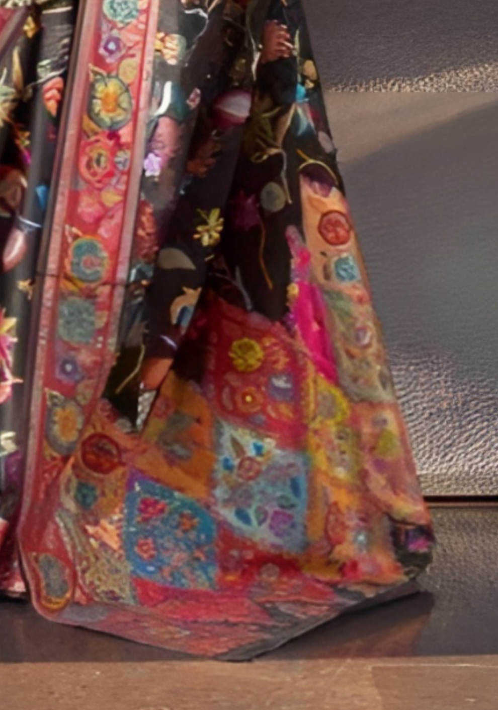 EKKTARA Saree For Women Black Colour Kashmiri Handloom Weaving Silk Saree With Unstitched Blouse