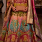 EKKTARA Stitched Designer Pink And Red Shade Lehenga Choli Set