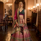 EKKTARA Stitched Designer Pink And Green Shade Lehenga Choli Set