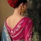 EKKTARA Saree For Women Teal Blue Colour Dola Silk Saree With Designer Unstitched Blouse