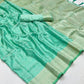 EKKTARA Saree For Women Light Green Colour Silk Handloom Weaving Saree With Unstitched Blouse