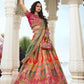 EKKTARA Semi Stitched Designer Pink Multicolour Colour Lehenga Choli Set