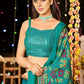 EKKTARA Semi Stitched Designer Turquoise Colour Sequins Work Lehenga Choli Set