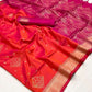 EKKTARA Saree For Women Orange Colour Soft Silk Handloom Weaving Saree With Unstitched Blouse