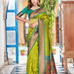 EKKTARA Saree For Women Lemon Green Colour Soft Peshwai Paithani Silk Handloom Weaving Saree With Unstitched Blouse