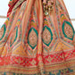 EKKTARA Semi Stitched Designer Pink Multicolour Colour Lehenga Choli Set