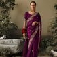 EKKTARA Saree For Women Pastel Pink Colour Dola Silk Saree With Designer Unstitched Blouse