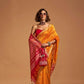 EKKTARA Saree For Women  Orange Colour Handloom Weaving Silk Saree With Unstitched Blouse