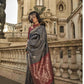 EKKTARA Saree For Women Dark Grey Colour Soft Silk Handloom Weaving Saree With Unstitched Blouse