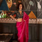 EKKTARA Saree For Women Deep Pink Colour Party Wear Designer Handloom Weaving Saree With Unstitched Blouse