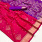 EKKTARA Saree For Women Red Colour Soft Silk Handloom Weaving Saree With Unstitched Blouse