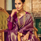 EKKTARA Saree For Women Iris Purple Kanjivaram Saree