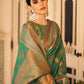 EKKTARA Saree For Women Jade Green Silk Organza Saree