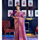 EKKTARA Saree For Women Purple Silk Handloom Weaving Saree