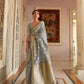 EKKTARA Saree For Women Dolphin Grey Zari Woven Linen Silk Saree