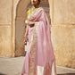 EKKTARA Saree For Women Light Pink Designer Paithani Saree