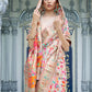 EKKTARA Saree For Women Gardenia Cream Colour Kashmiri Handloom Weaving Saree