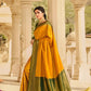 EKKTARA Saree For Women Golden Yellow Colour Banarasi Silk Zari Saree With Unstitched Blouse