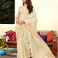 EKKTARA Saree For Women Golden Beige Soft Silk Tissue Saree